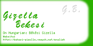 gizella bekesi business card