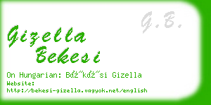 gizella bekesi business card